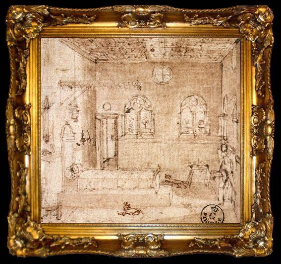 framed  CARPACCIO, Vittore The Dream of St Ursula fdg, ta009-2